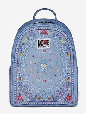 Brighton Light Blue Floral Paisley Backpack